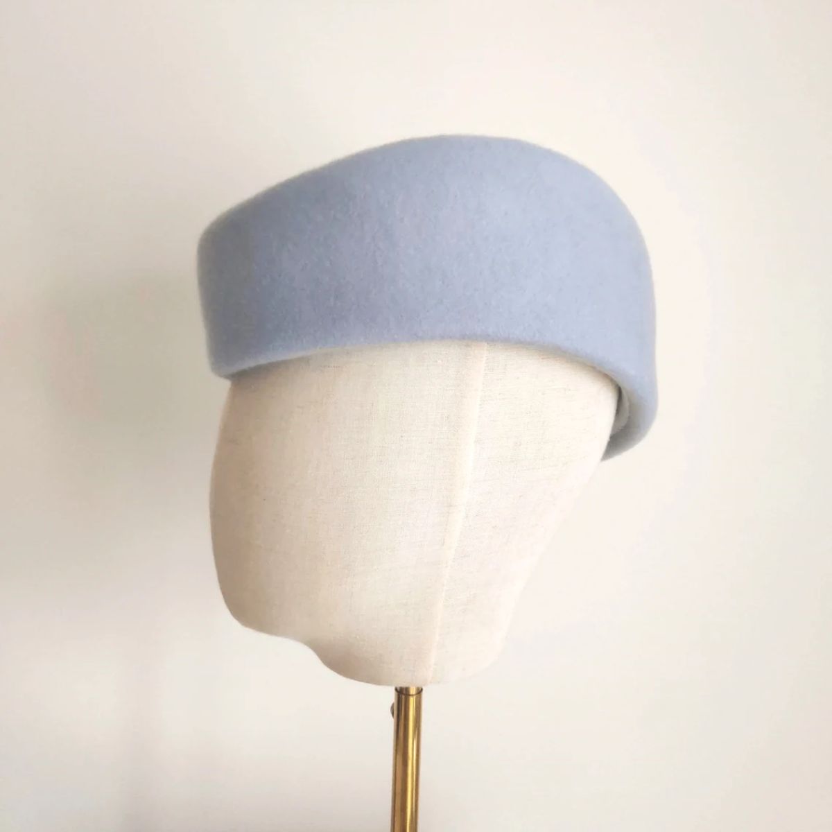 Violet — Light Blue Structured Felt Beret - Image 3