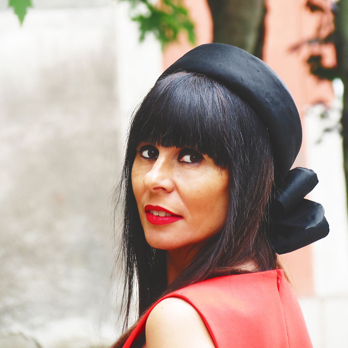 Audrey — Black Silk Pillbox Hat