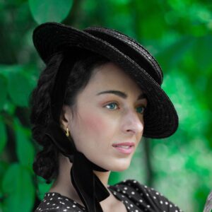 Colette — Black Straw Boater