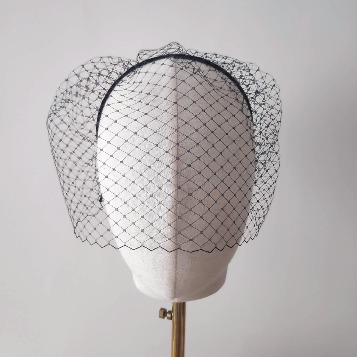 Nocturne – Black Birdcage Veil Headband