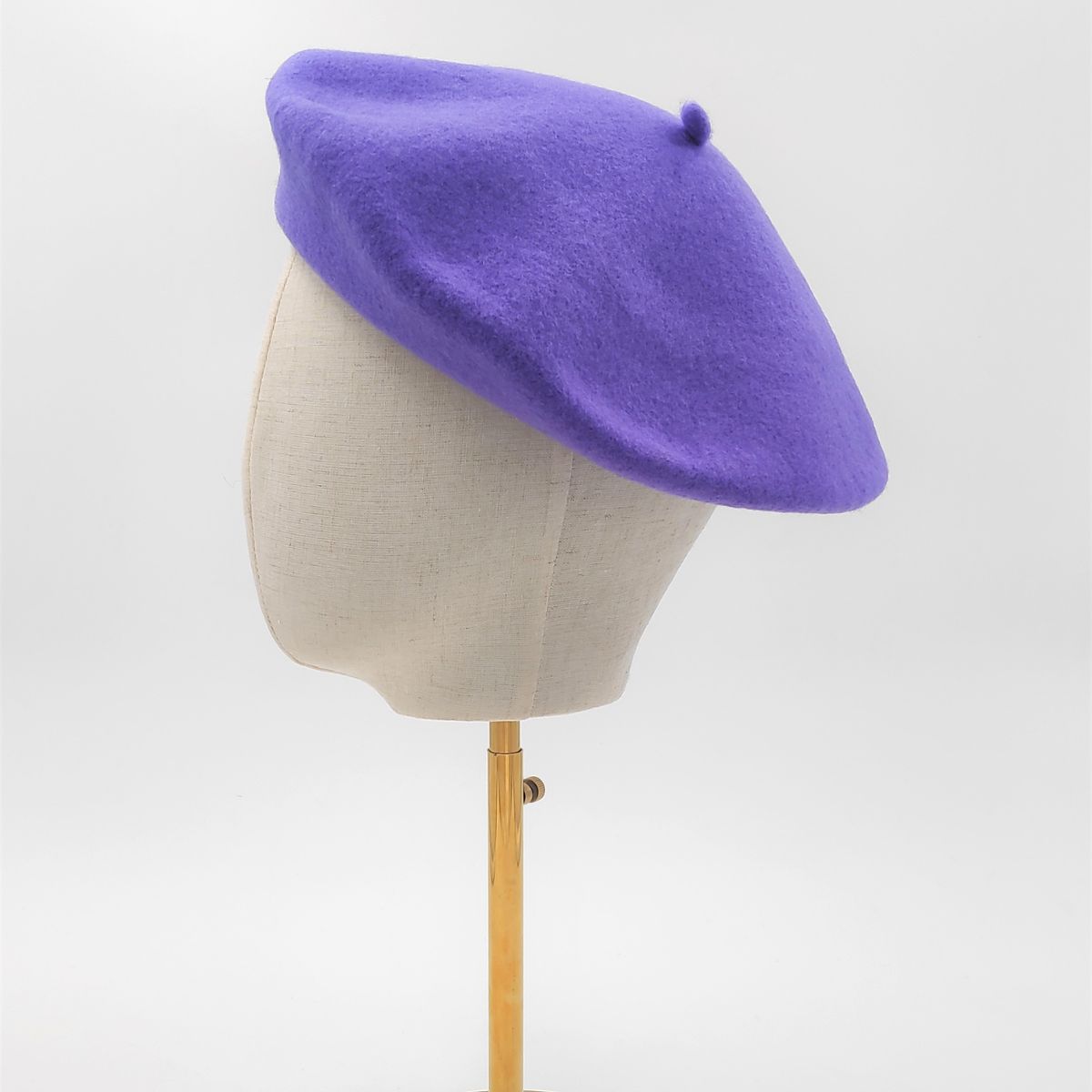 Camille – Purple Merino Wool French Beret