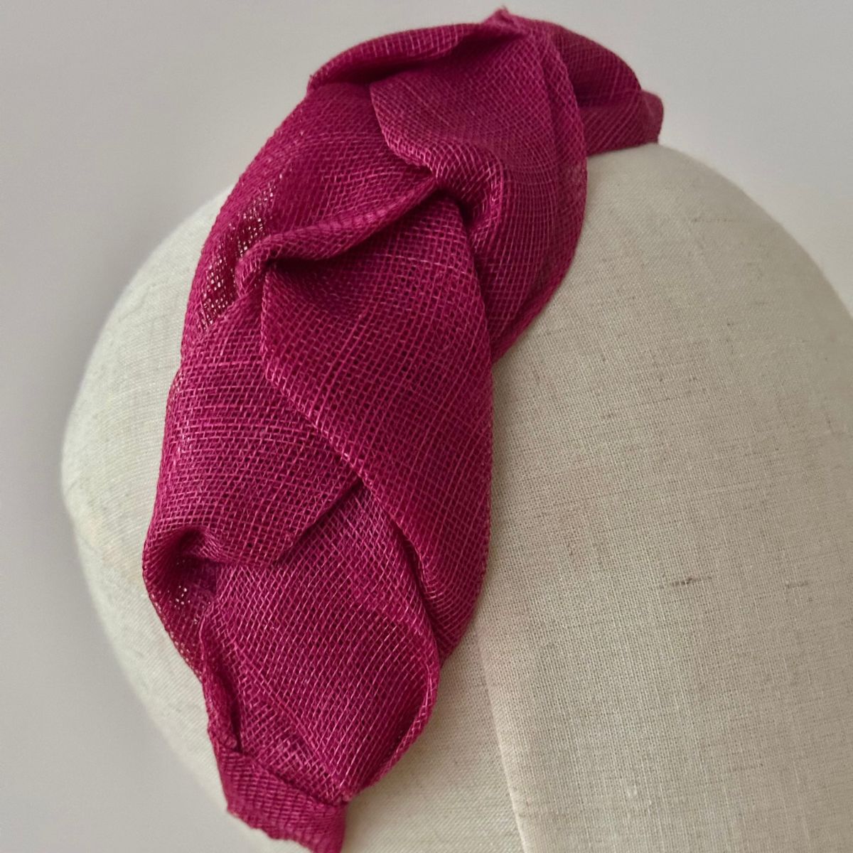 Margot Fuchsia Sinamay Headband - Image 3