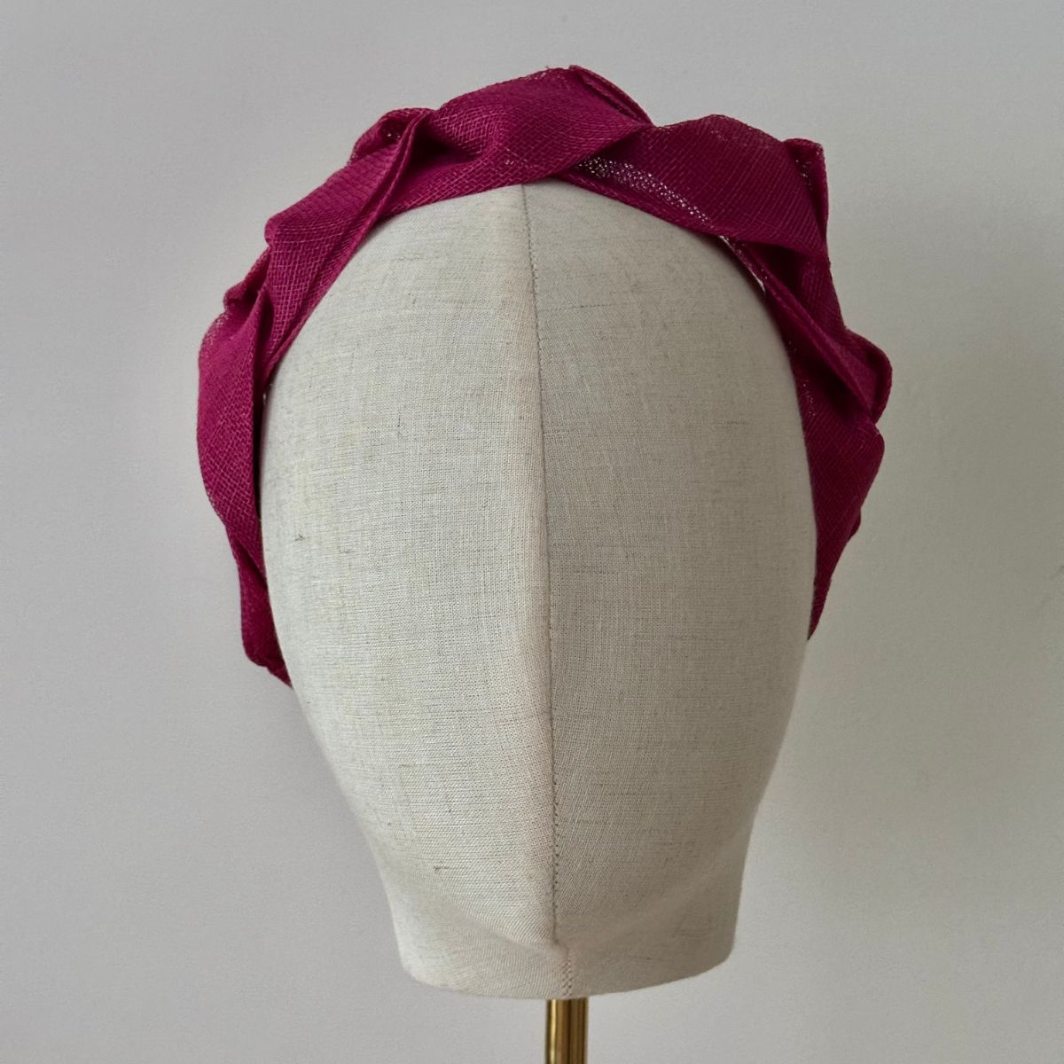Margot Fuchsia Sinamay Headband - Image 4