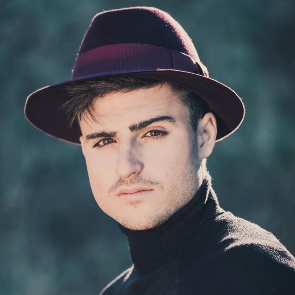 Maroon Felt Trilby Hat